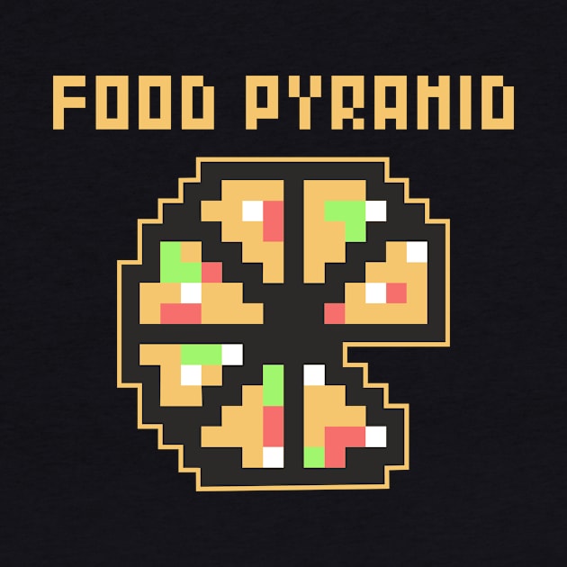 Food Pyramid. Pizza pixel art by aceofspace